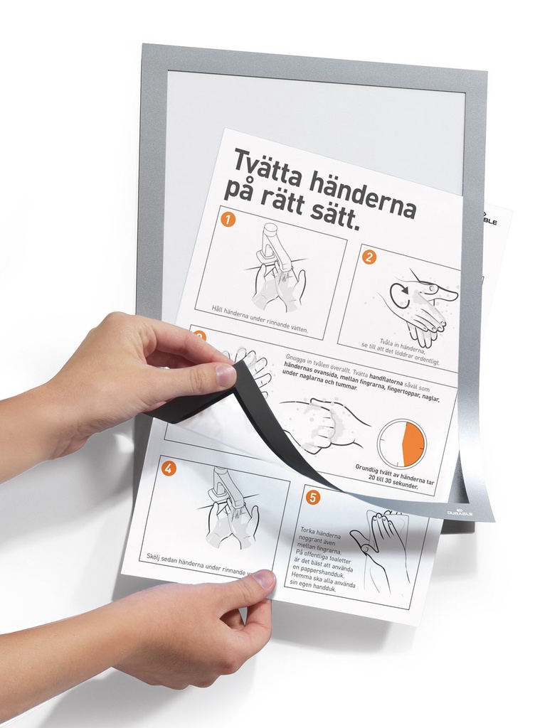 Duraframe Magnetic Board S grå