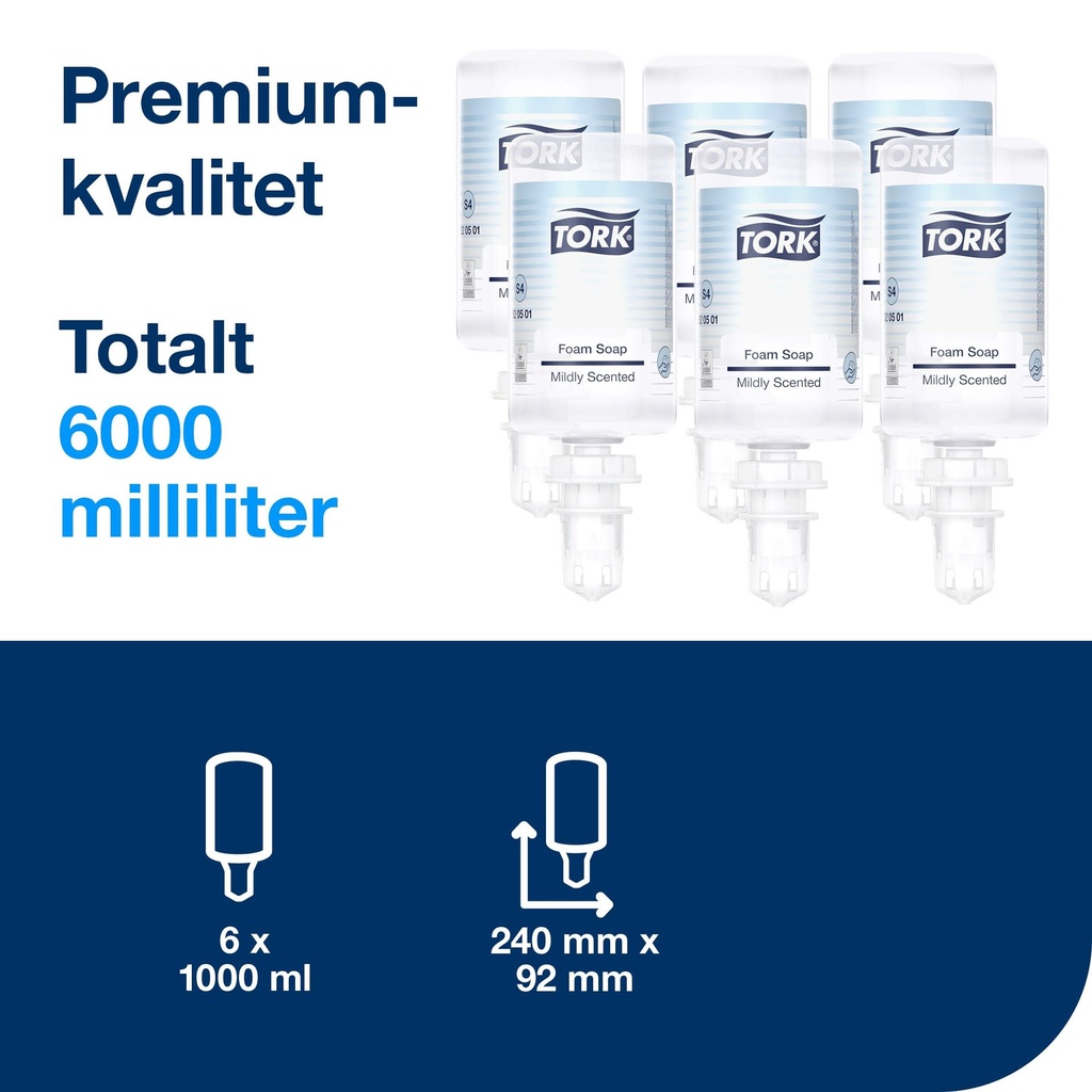 Tvål Tork Prem skum mild S4 1l