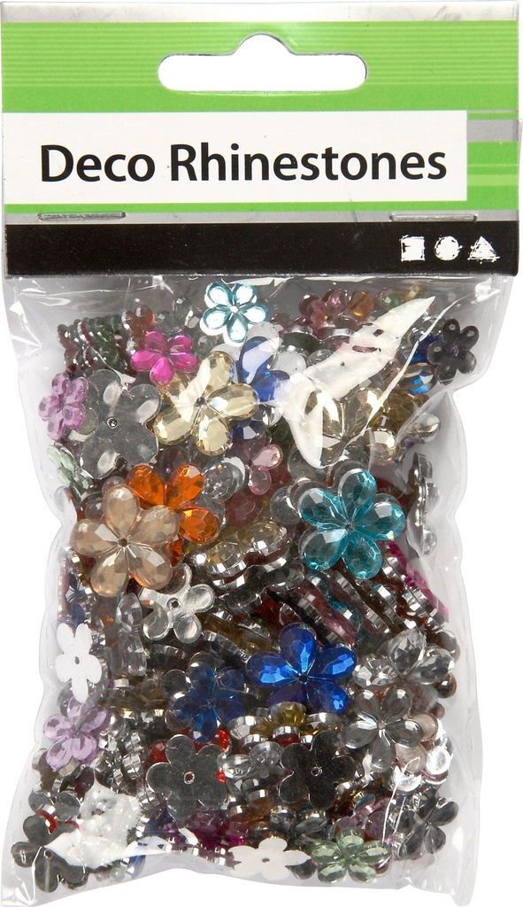 Rhinestones blommor mix 252/fp