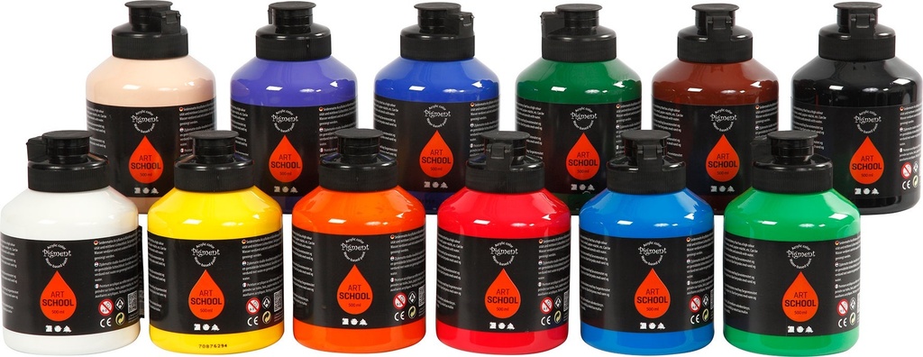 Akrylfärg Pigment 500ml 12/fp