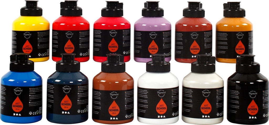 Akrylfärg Pigment 500ml 12/fp