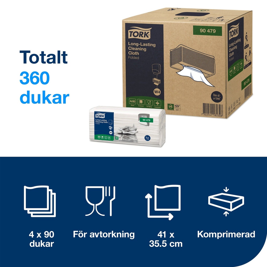 Rengöringsduk stark W4 90st
