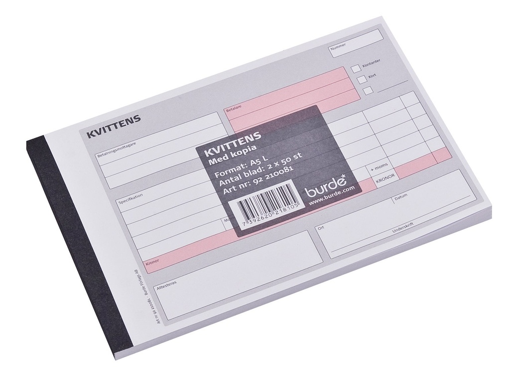 Kvittens A5L 2x50