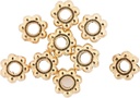 Ledpärlor blomma guld 100/fp