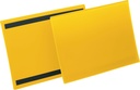 Plastficka A4L magnetisk gul