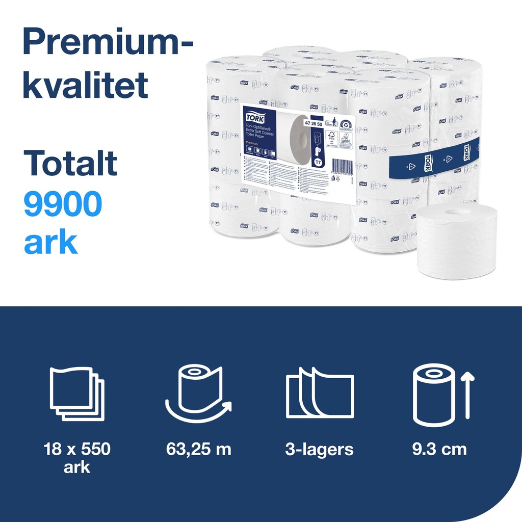 Toalettpapper Tork T7 MjuktCL.