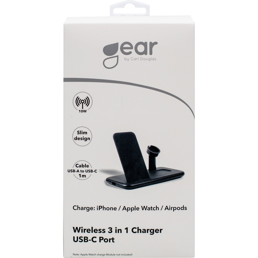 GEAR Trippel QI Laddare USB-C