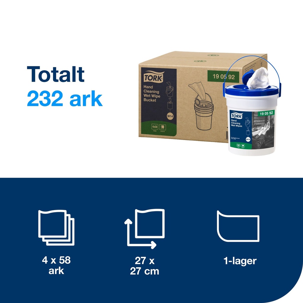 Våtduk Tork Premium Hand