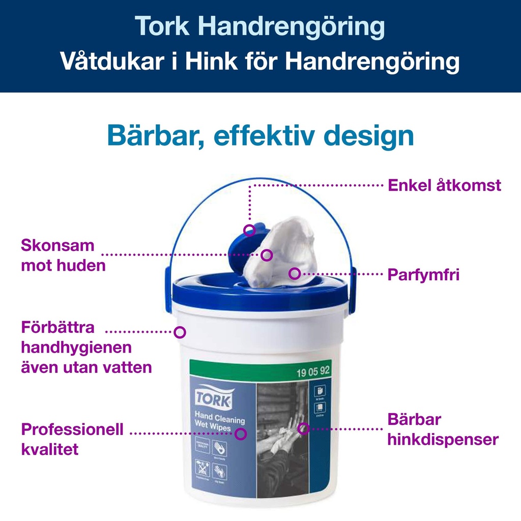Våtduk Tork Premium Hand