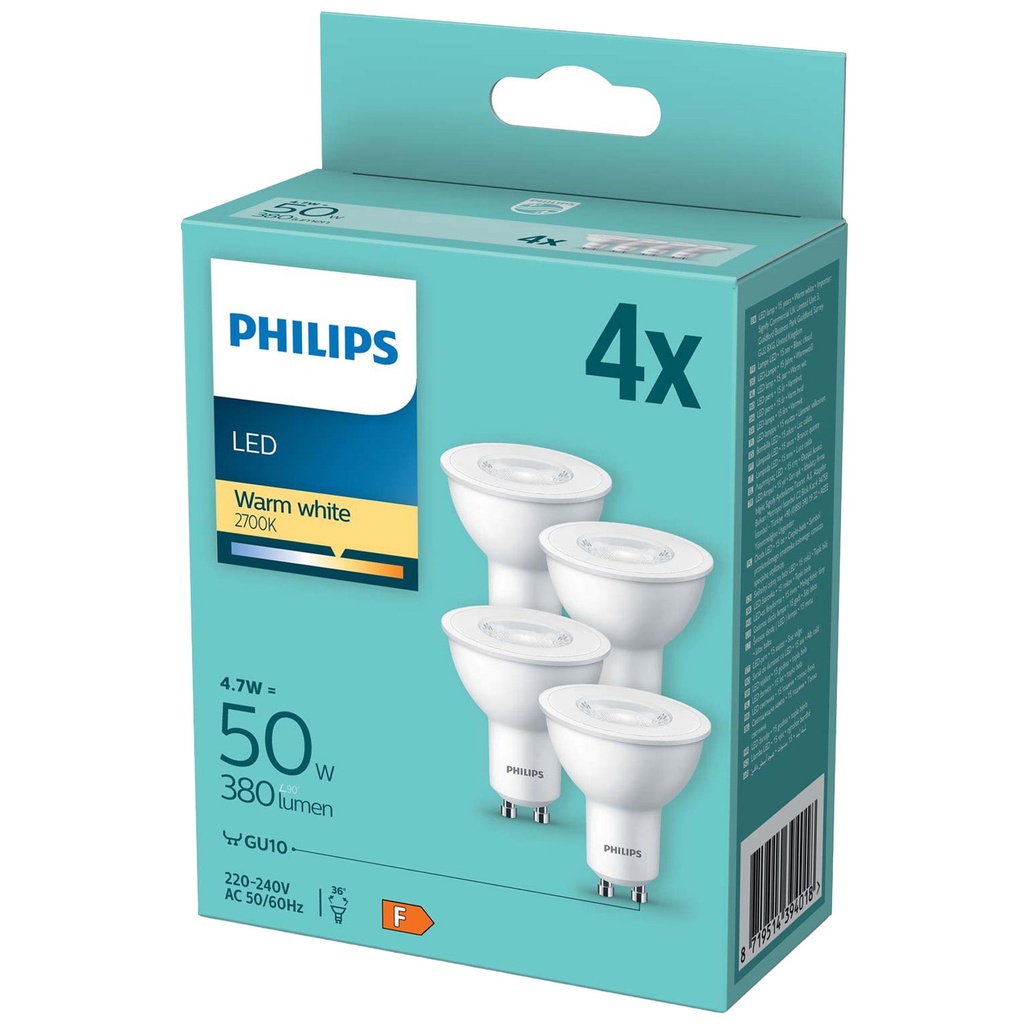 LED-lampa GU10 380lm 4/fp