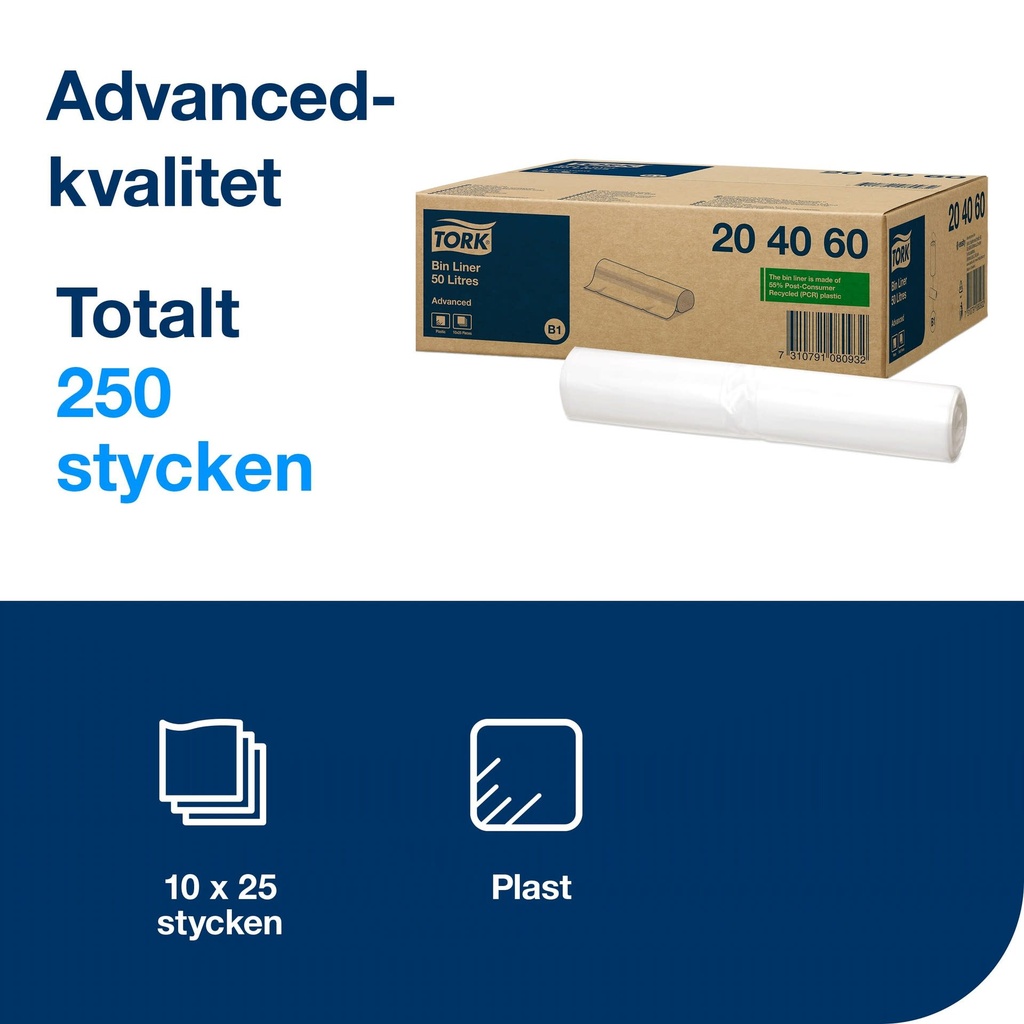 Soppåse B1 50L 25st/rl