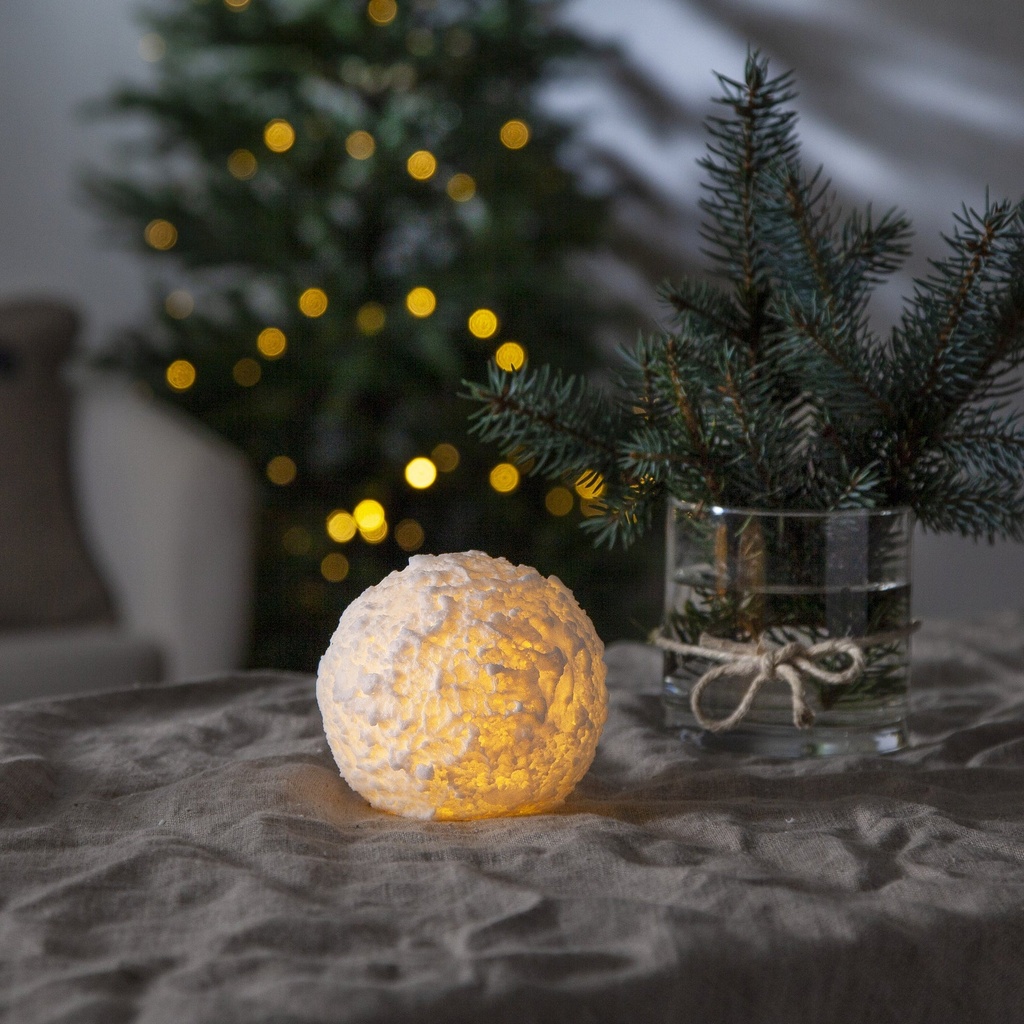 Ljus Snöboll 10 cm