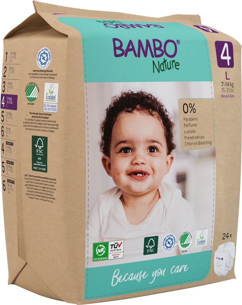Blöjor Bambo 4,7-14kg 24st