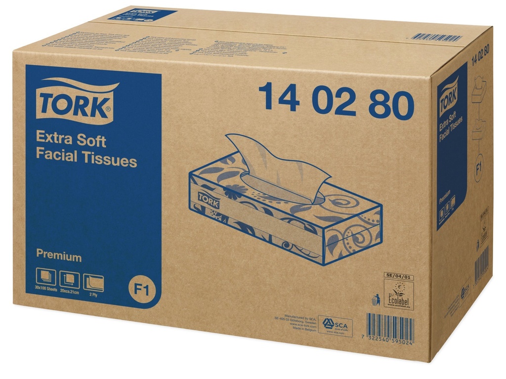 Ansiktsservett Tork F1 100/ask
