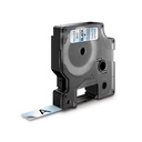 Märkband Dymo D1 svart/klar 12 mm