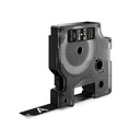 Märkband Dymo D1 Vit/Svart  12 mm