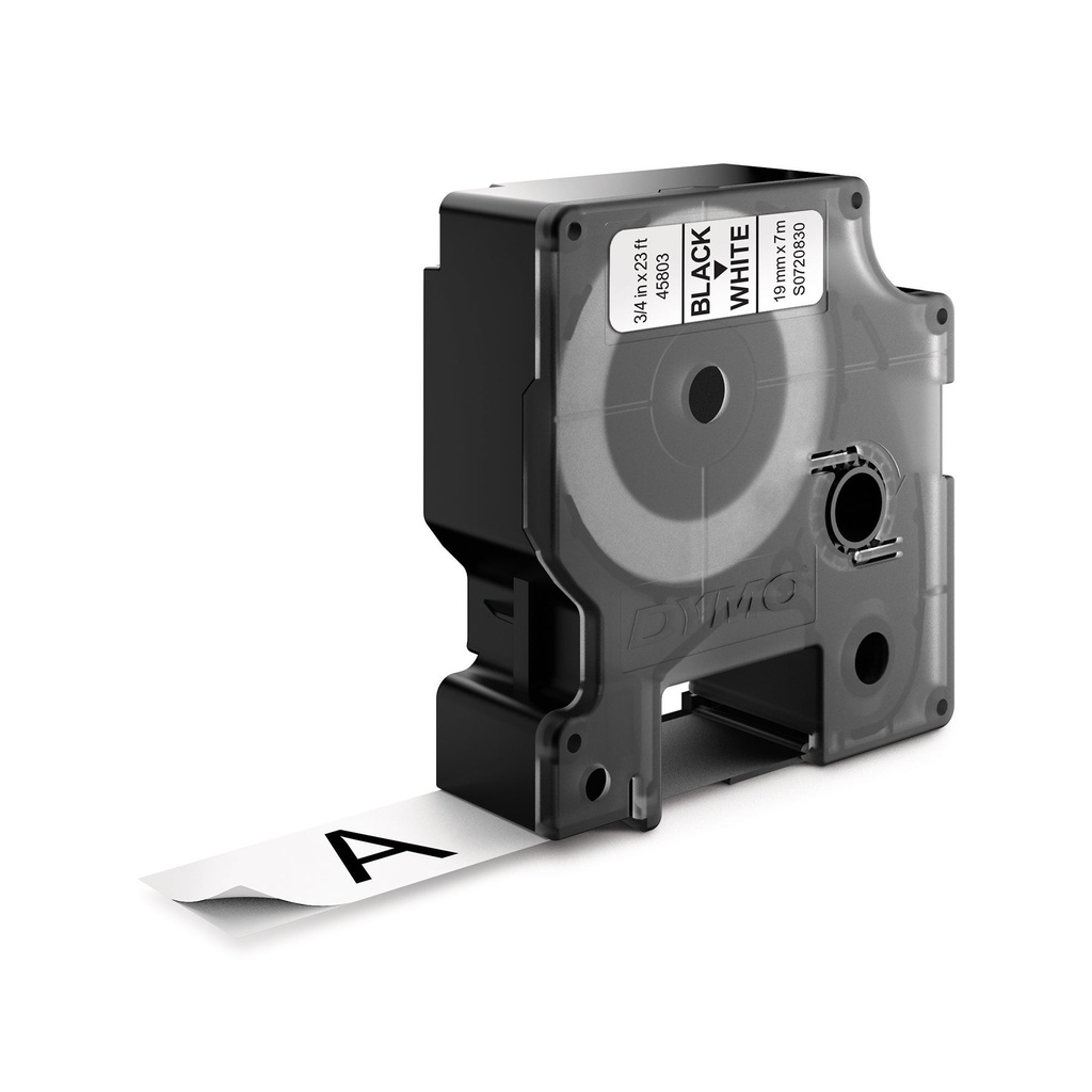 Märkband Dymo D1 19 mm svart/vit