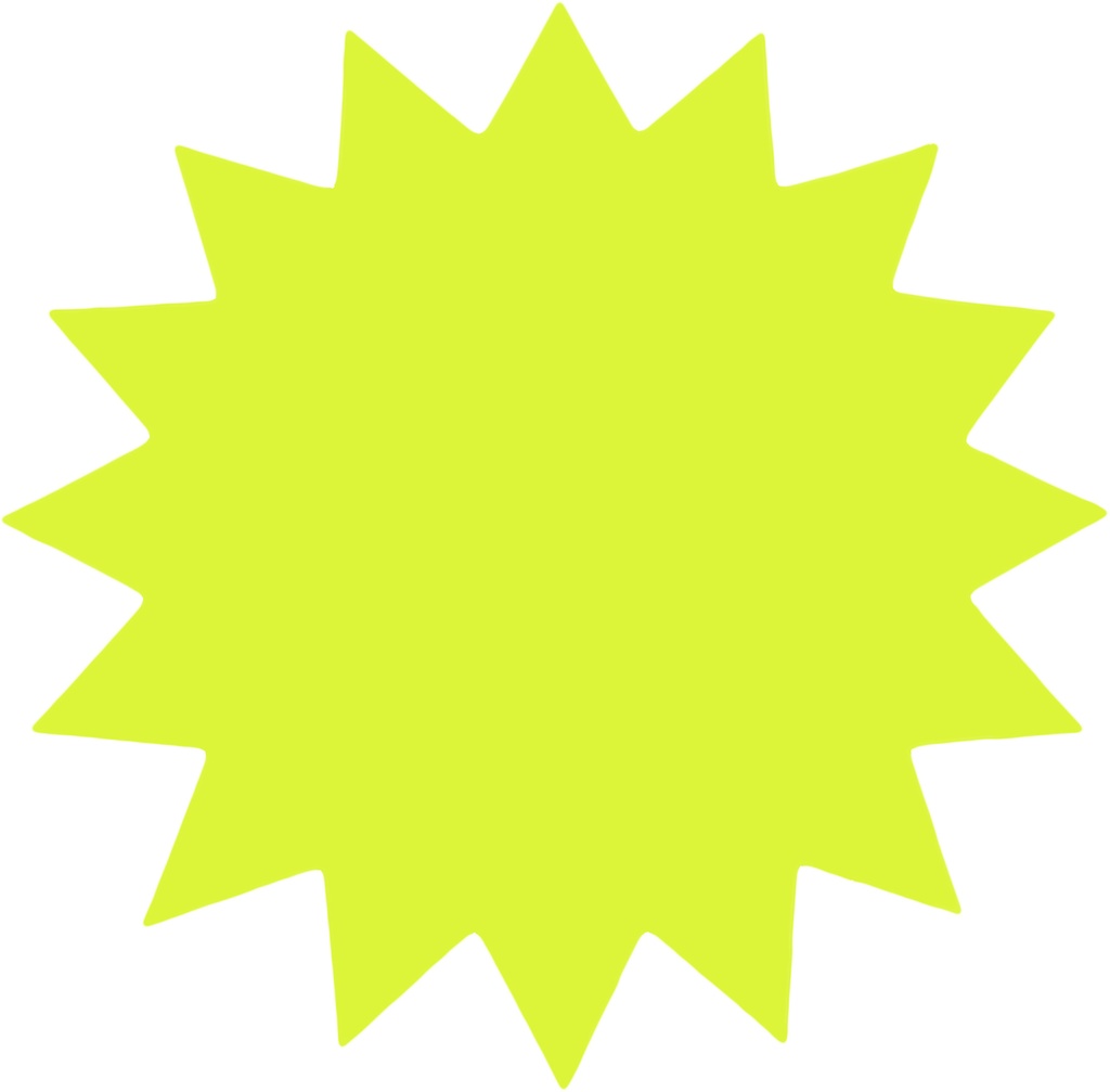 Stjärna 180 mm fluor gul 25 st/fp