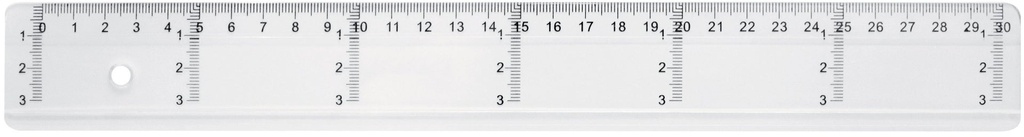 Linjal med tvärgradering 30cm
