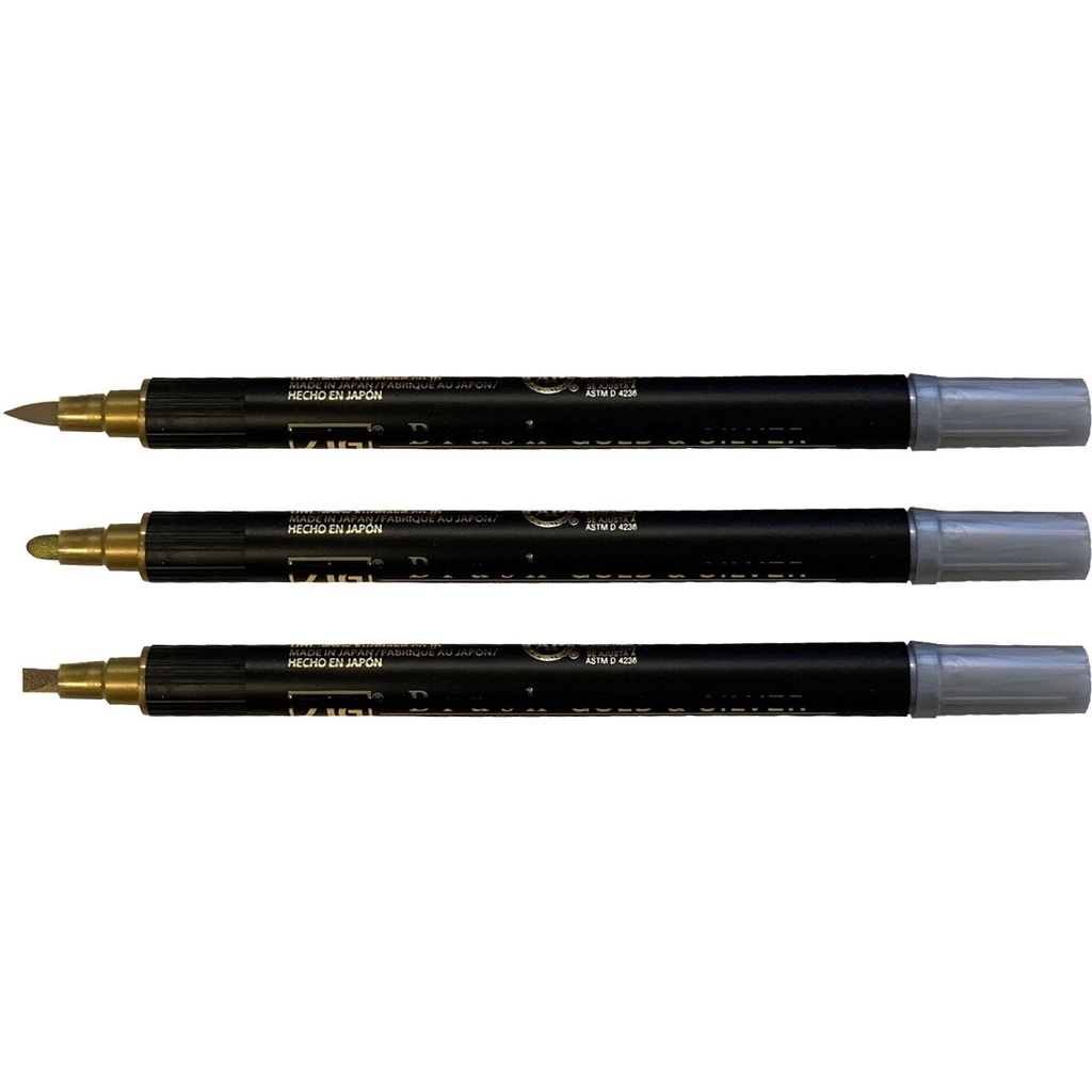 Penna Zig Twin guld & silver 3 st/fp