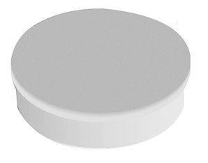 Magnet rund  30 mm vit 10 st/fp