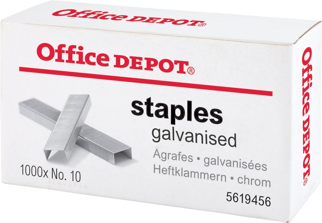 Häftklammer Office 10 1000 st/fp