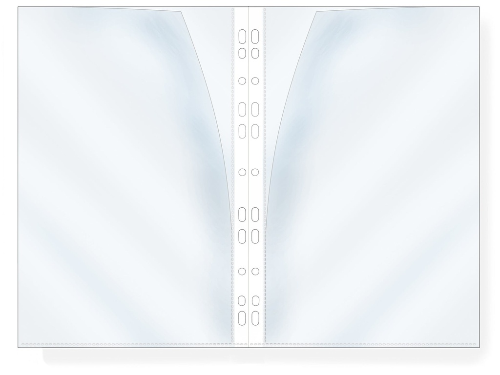 Plastficka dubbelvikt A4 transparent