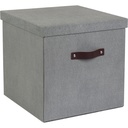 Förvaringsbox Bigso Logan canvas grå