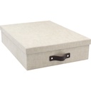 Förvaringsbox / Brevbox Bigso Oskar canvas linen