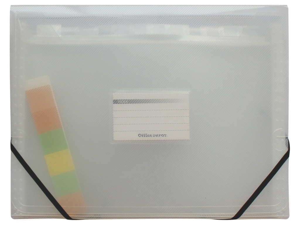 Projektmapp 13 fack transparent