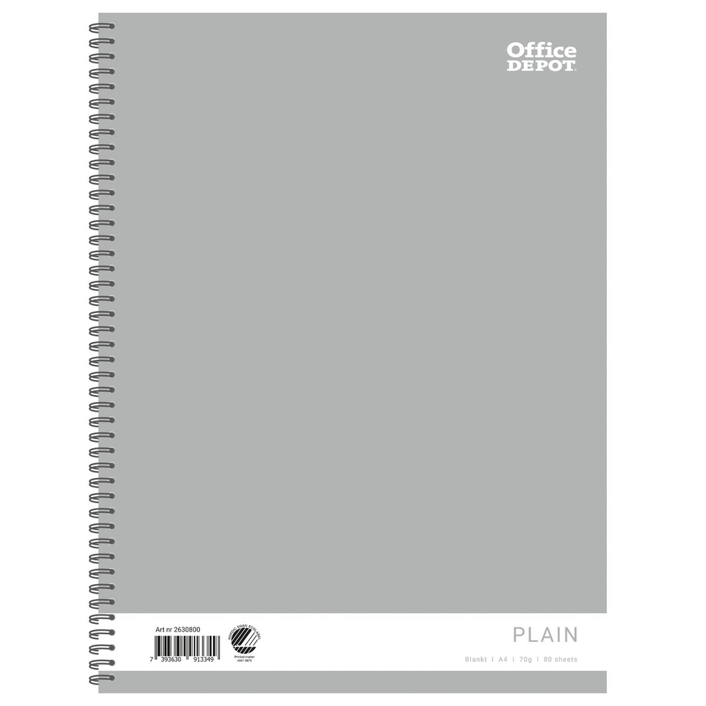 Kollegieblock A4 80blad 70g Olinjerat