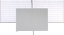 Besöksbok 260 x 210 mm textil grå
