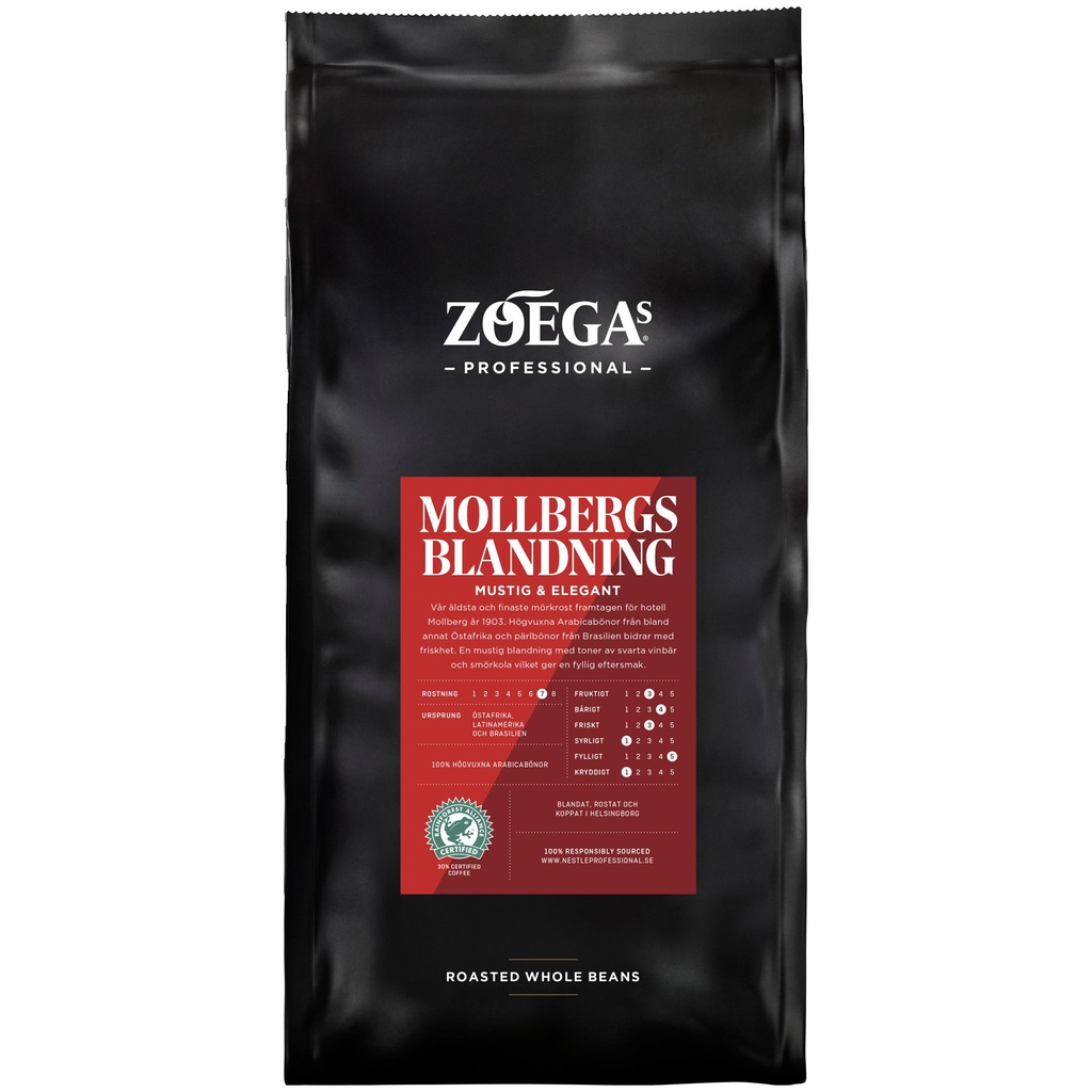 Kaffe Zoegas Mollbergs Blandning Hela Bönor 750 g