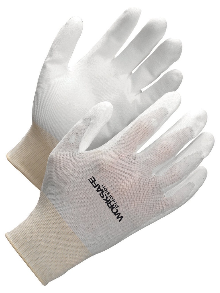 Handske Nylon PU Vit S 12 st/fp