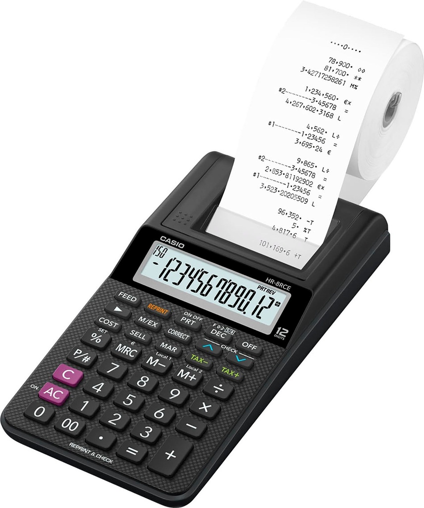 Remsräknare Casio HR-8RCE svart