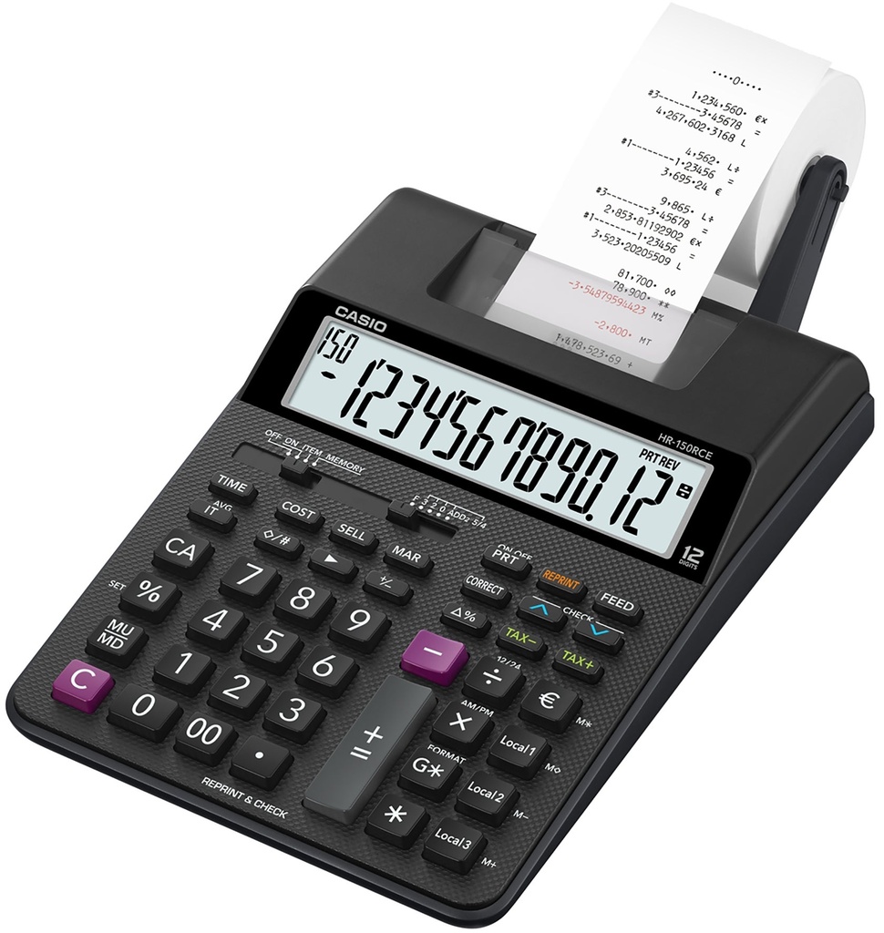 Remsräknare Casio HR-150RCE svart