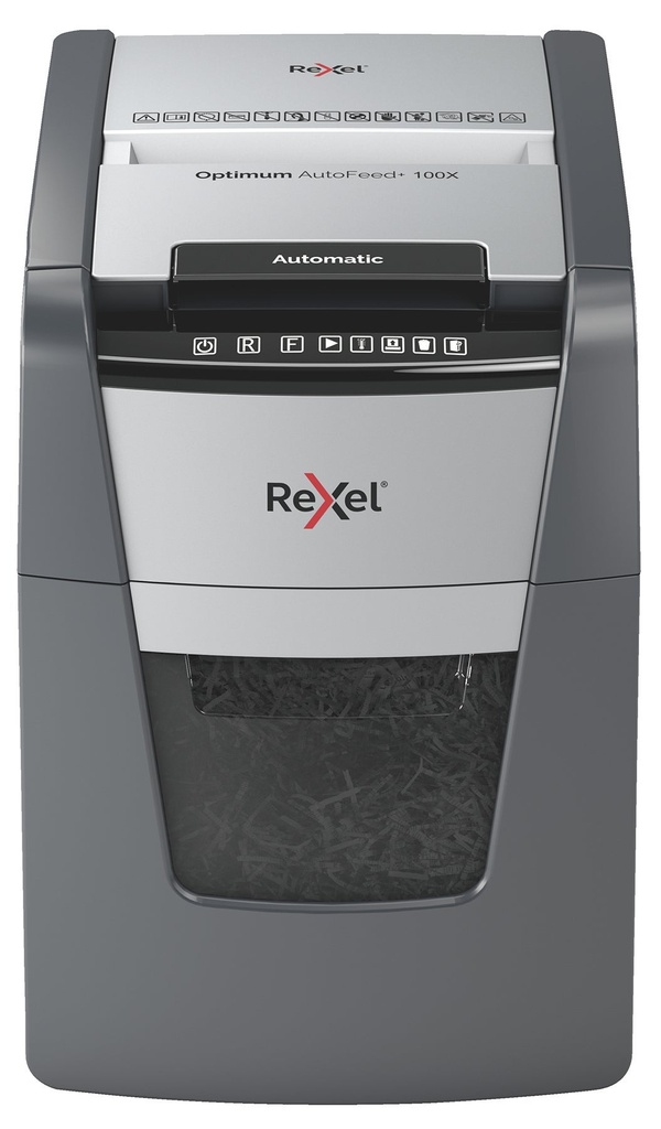 Dokumentförstörare Rexel Optimum AutoFeed+ 100X P4