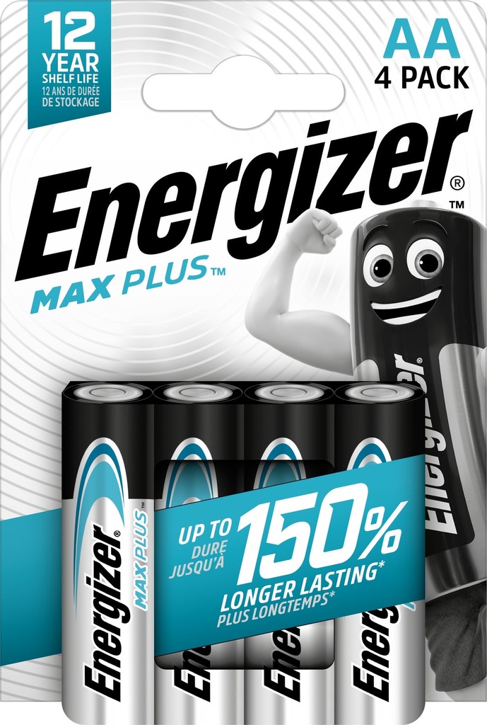 Energizer Batteri Max Plus Alkaliskt AA LR6 4-pack