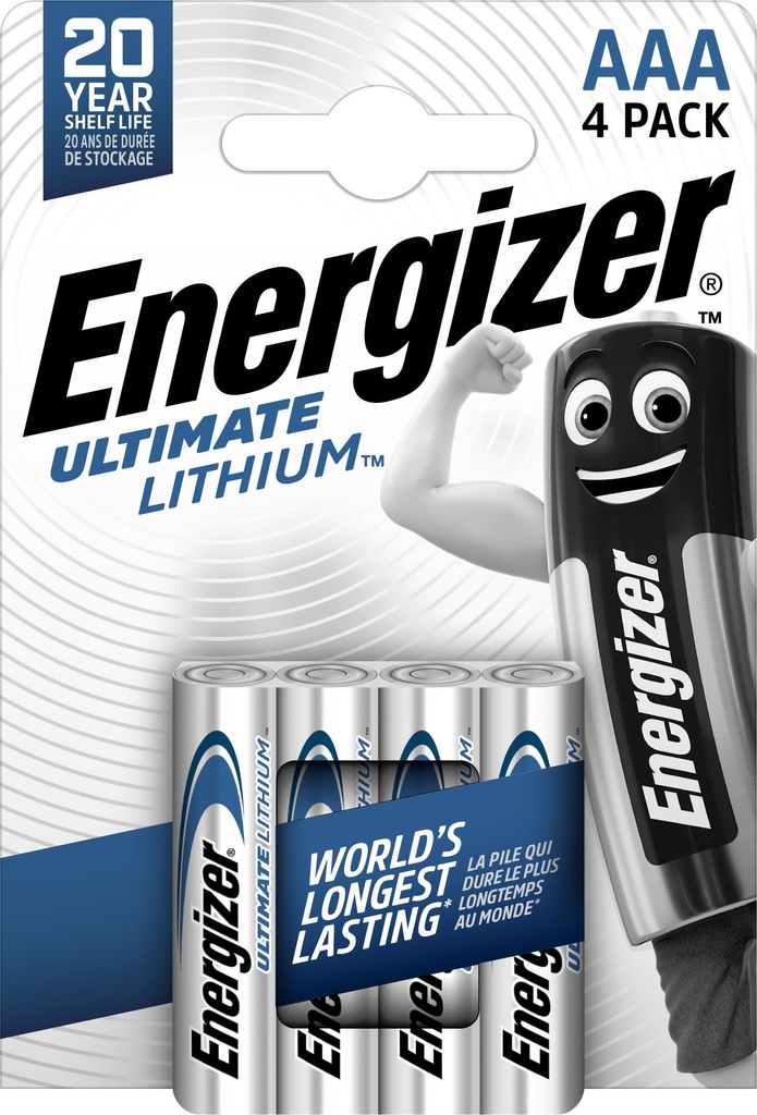 Batteri Lithium AAA FR03 4-pack