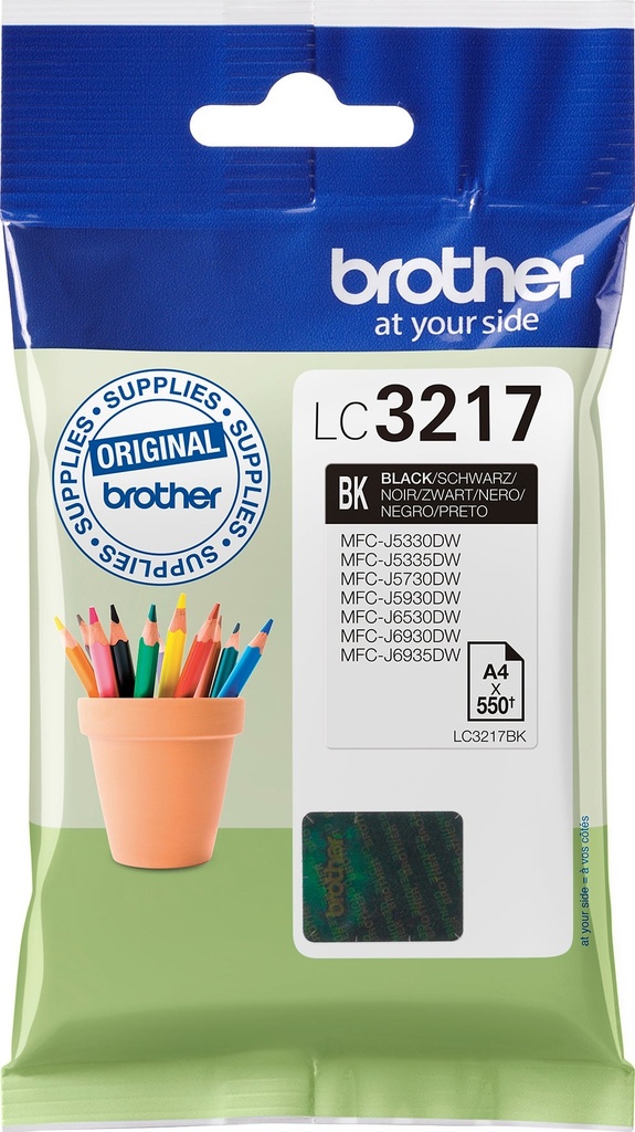 Bläck Brother LC-3217BK Svart