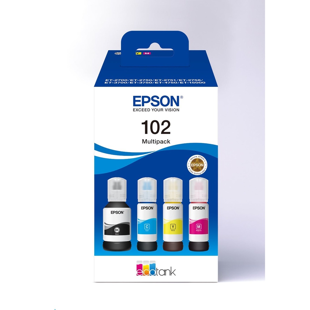 Bläck Epson 102 CMYK 4-pack
