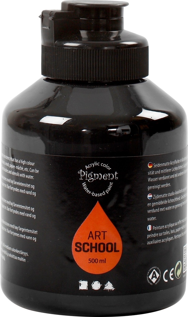 Akrylfärg Pigment 500ml svart
