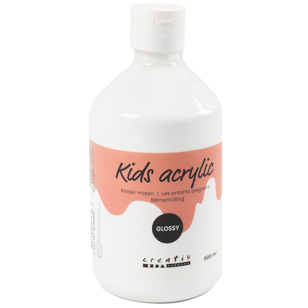 Akrylfärg blank 500 ml vit