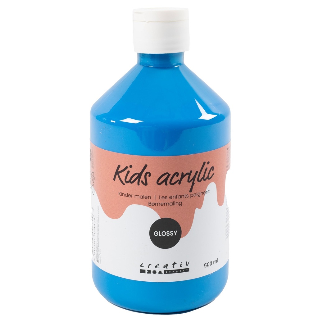 Akrylfärg blank 500 ml blå