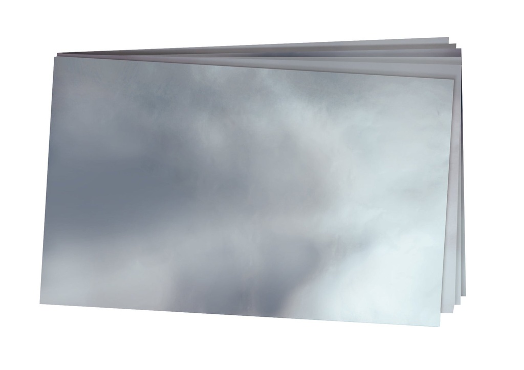 Metallkartong 50x35cm silver 10/fp