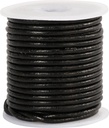 Lädersnöre 2mm 10m svart