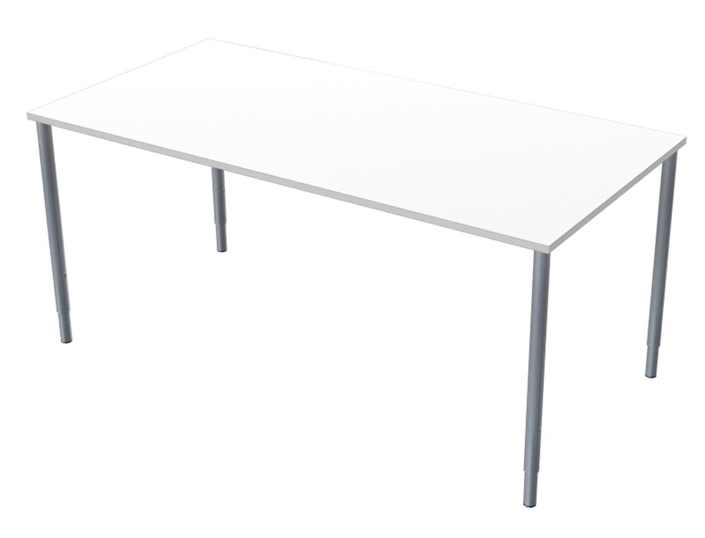 Skrivbord 160x80 cm vitmelamin/silver Lanab
