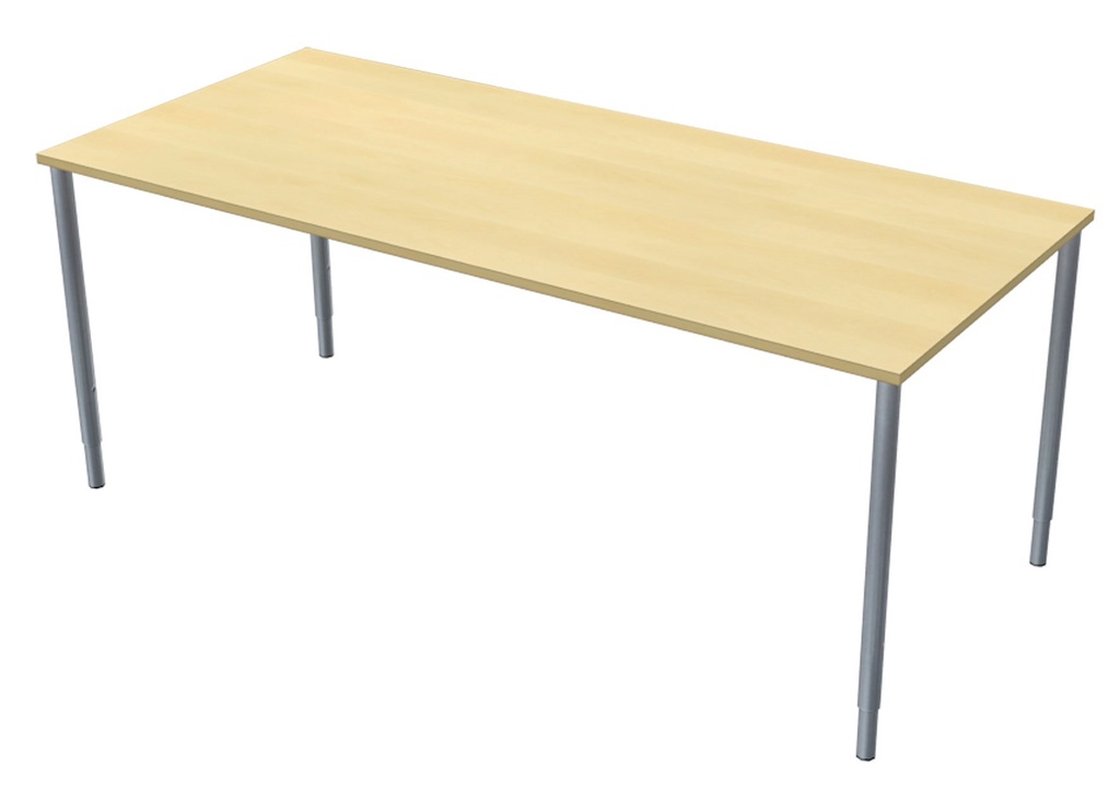 Skrivbord 180x80 cm björkmelamin/silver Lanab