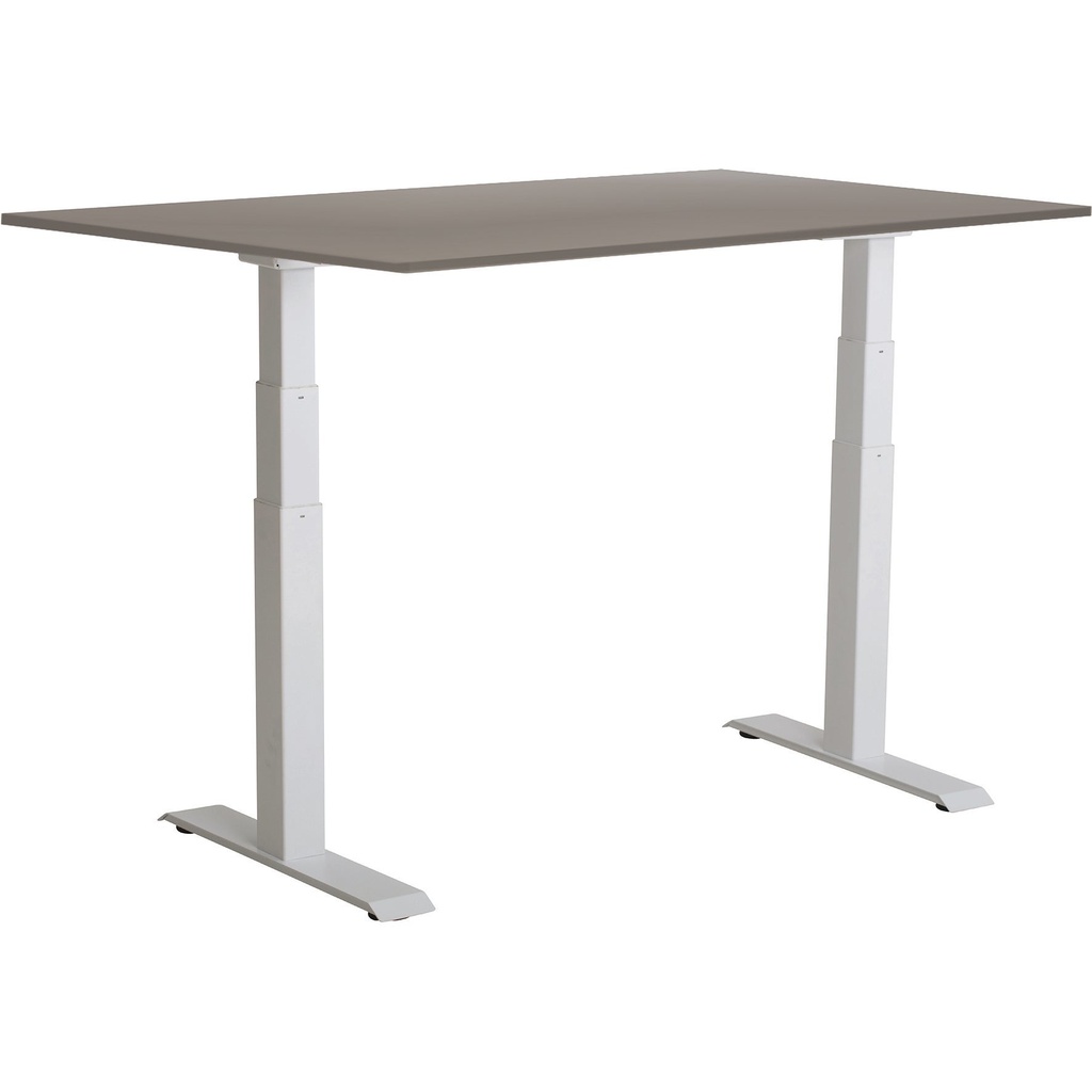 Skrivbord el Easydesk Adapt VI grå/vit 140x80 cm
