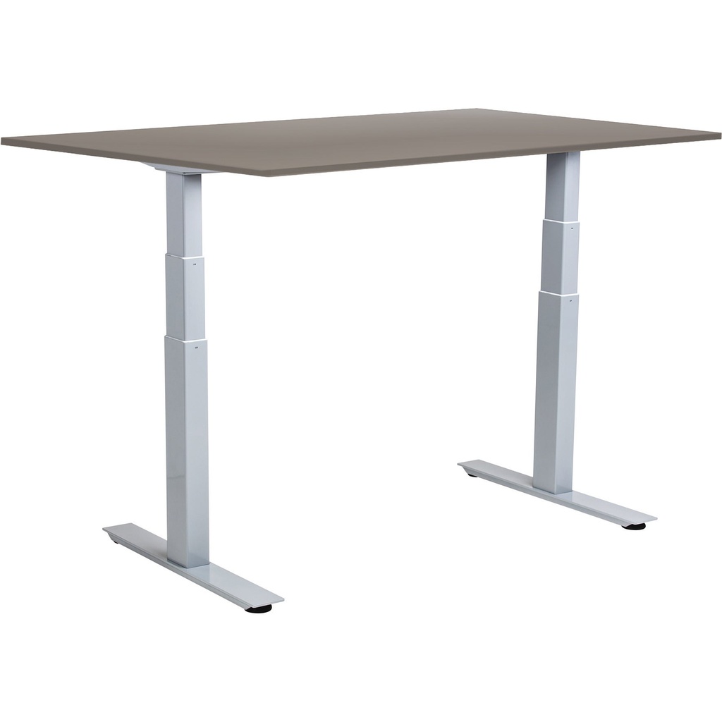 Skrivbord el Easydesk Adapt VI grå/aluminium 160x80 cm